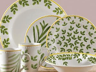 Vajilla Corona Salvia 4 puestos 16 piezas