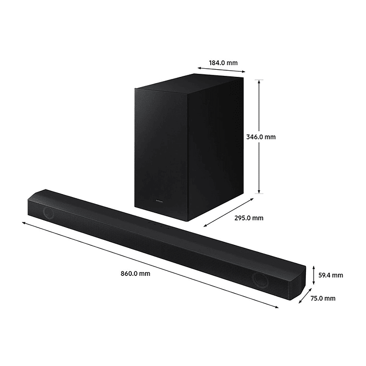 Barra de Sonido SAMSUNG HW-B550B/ZL Negro 4