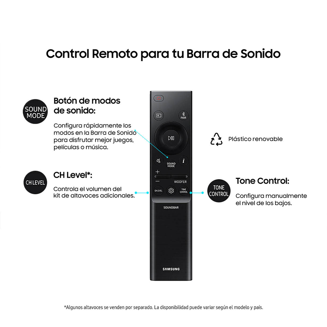 Barra de Sonido SAMSUNG HW-B550B/ZL Negro 7