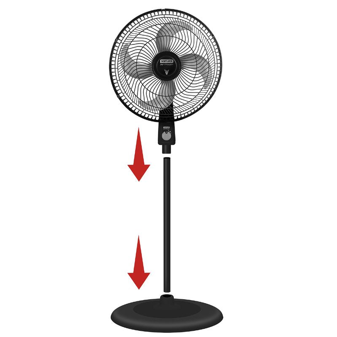 Ventilador de pedestal SAMURAI Air Power Negro 7