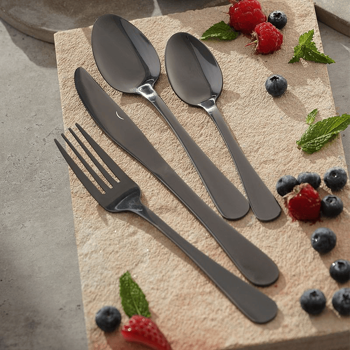 CUBIERTOS GOLDEN BLACK 16 PIEZAS 2