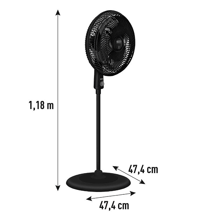Ventilador de pedestal SAMURAI Air Power Negro 9