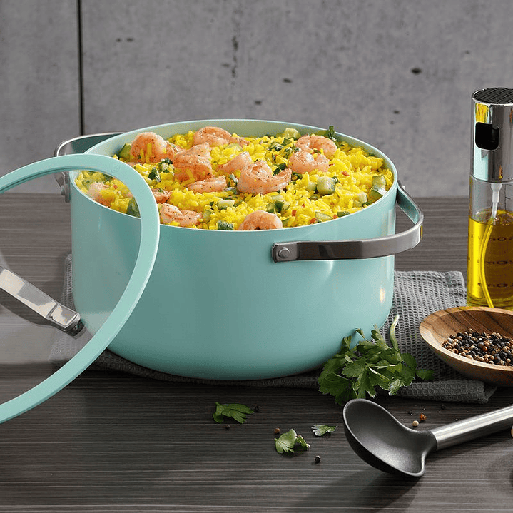 OLLA 24 CM CON TAPA DE VIDRIO MENTA UNIVERSAL 4