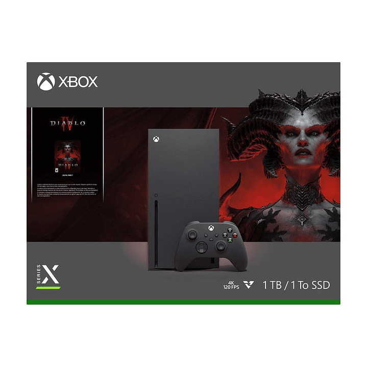 Consola XBOX Series X + 1 Control Inalámbrico + Paquete Juego Digital Diablo IV 7