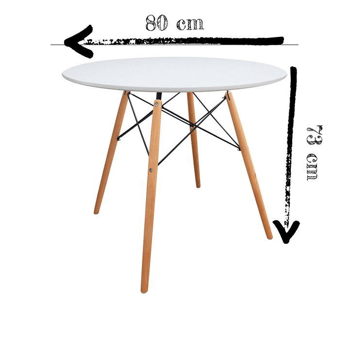 Mesa Roma blanca Redonda 3