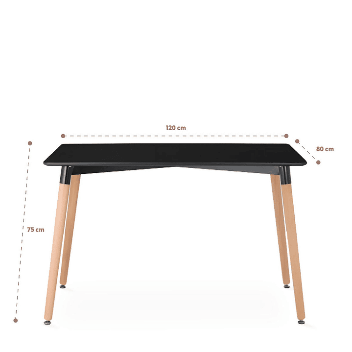 Mesa Roma Negra Rectangular 5