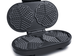 Waflera Eléctrica 2 Puestos Negro / Home Elements