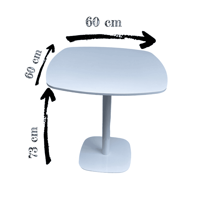 Mesa Bilbao Blanca 60 cm 5