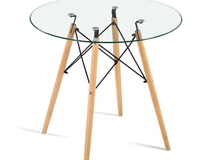 Mesa Roma Redonda en Vidrio