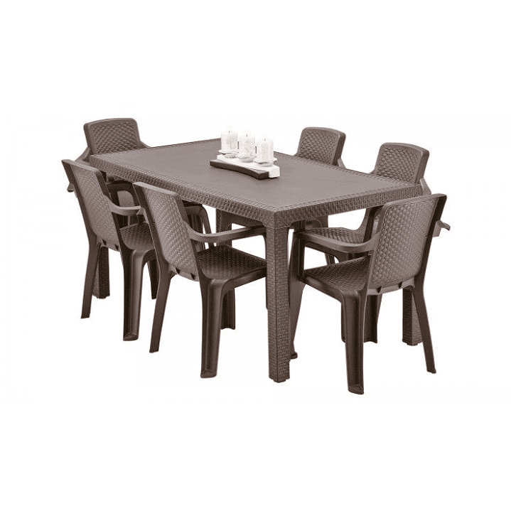 Mesa Eterna Familiar Apariencia Rattan / Rimax 3