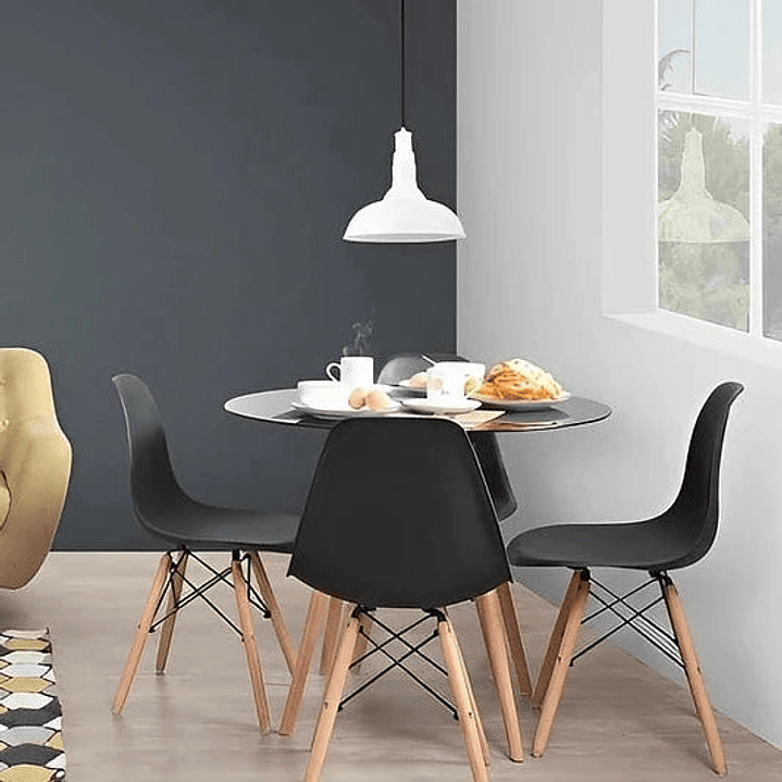 Mesa Roma Negra Redonda 3