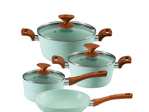 Juego de Ollas Cerámica 7 Piezas Granito / Ilko