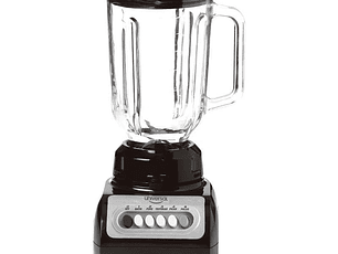 Licuadora con Vaso de Vidrio Negra / Universal