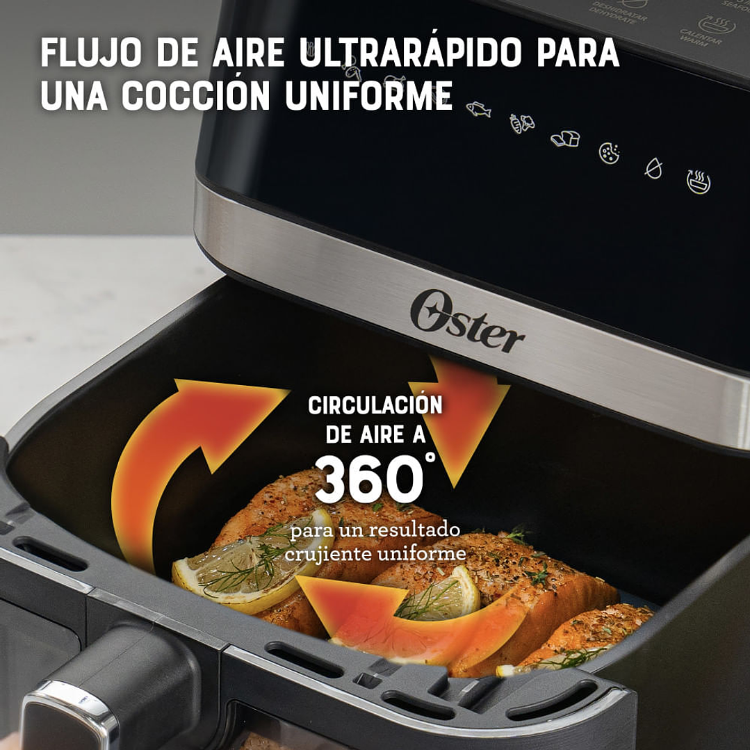 Oster® Freidora de Aire Digital, 6L de Capacidad,Recubrimiento Oster® 7