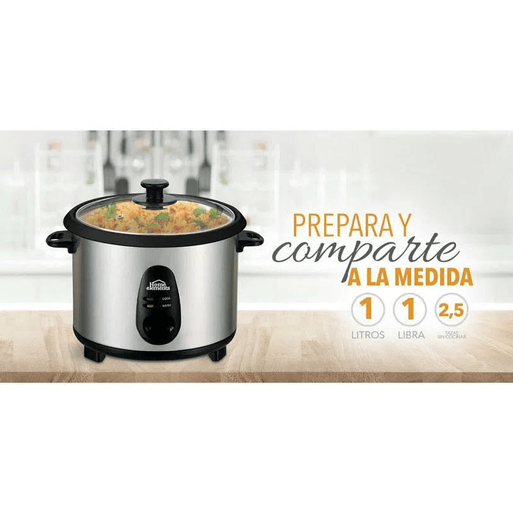 Arrocera 1 Litro Acero Inoxidable  / Home Elements 3