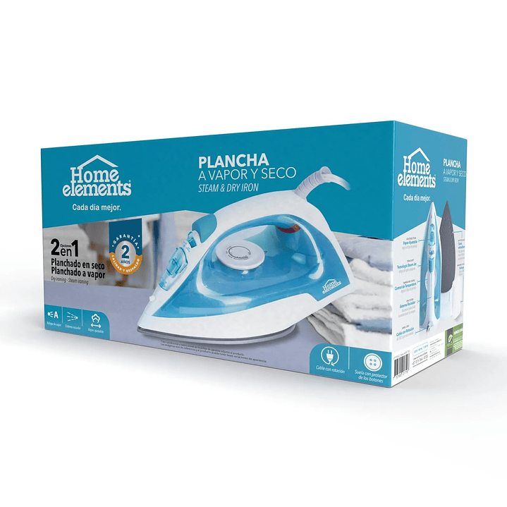 Placha a Vapor con Antiadherente / Home Elements 3