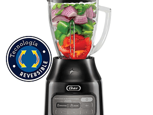 Oster® Licuadora con Tecnología Reversible, Vaso de Vidrio, Negro