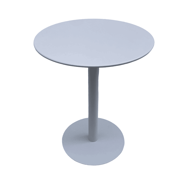 Mesa Metálica Redonda Barcelona Blanca 1