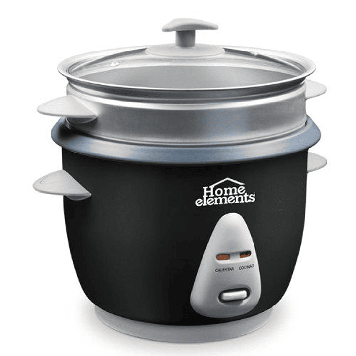 Arrocera Con Función Vaporera 10 Tazas Negro / Home Elements 1