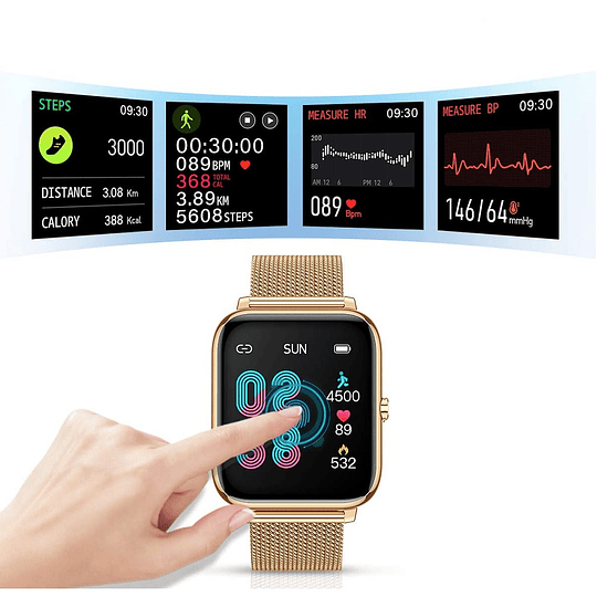 Reloj inteligente para mujer, reloj inteligente AGPTEK para teléfonos  Android e iOS, IP68, resistente al agua, rastreador de actividad con  pantalla táctil a todo color, monitor de frecuencia cardíaca, podómetro,  monitor de