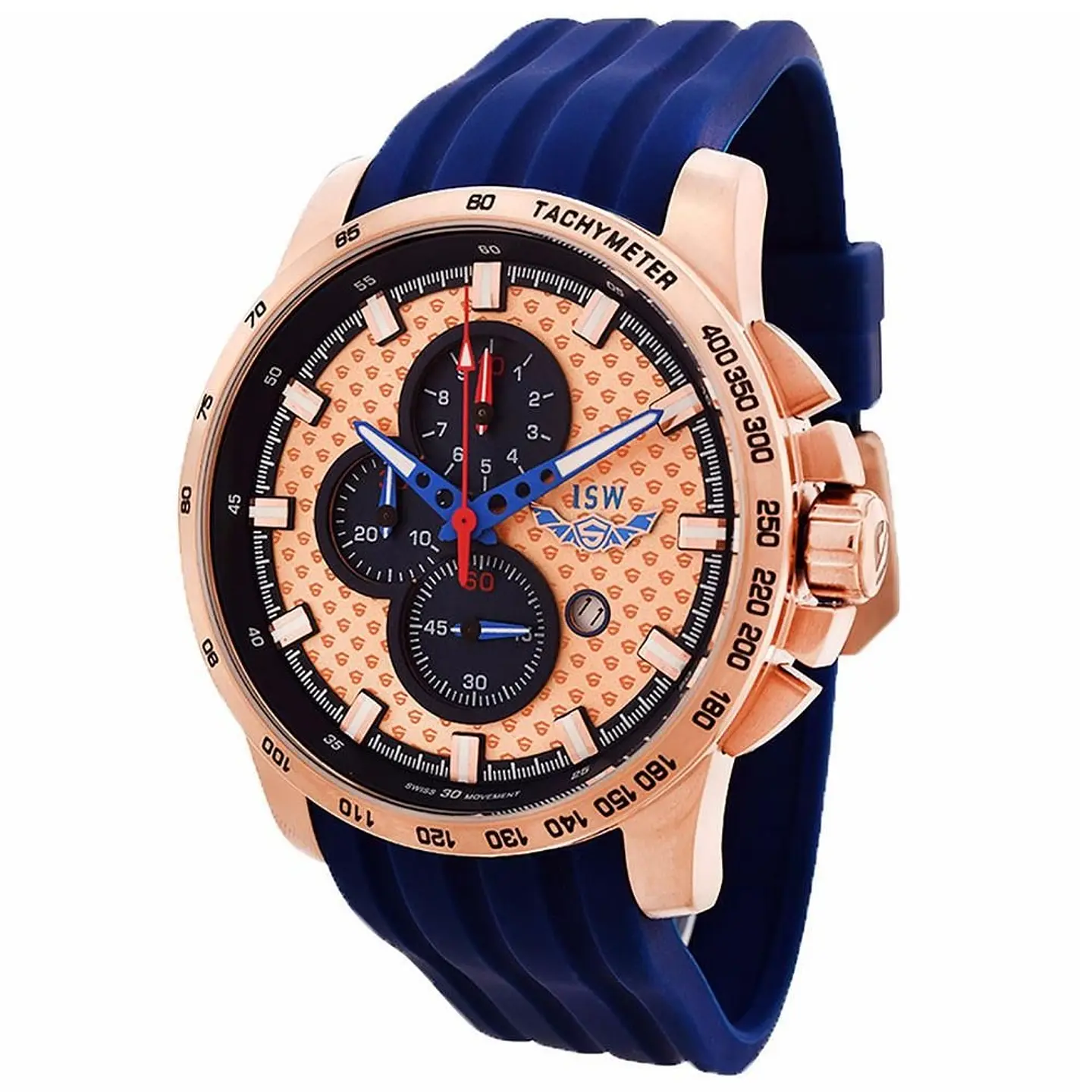 Reloj Swiss Isw Cronógrafo Blue gold 1