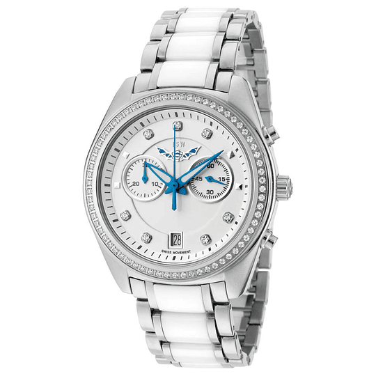 Reloj Swiss white silver Isw
