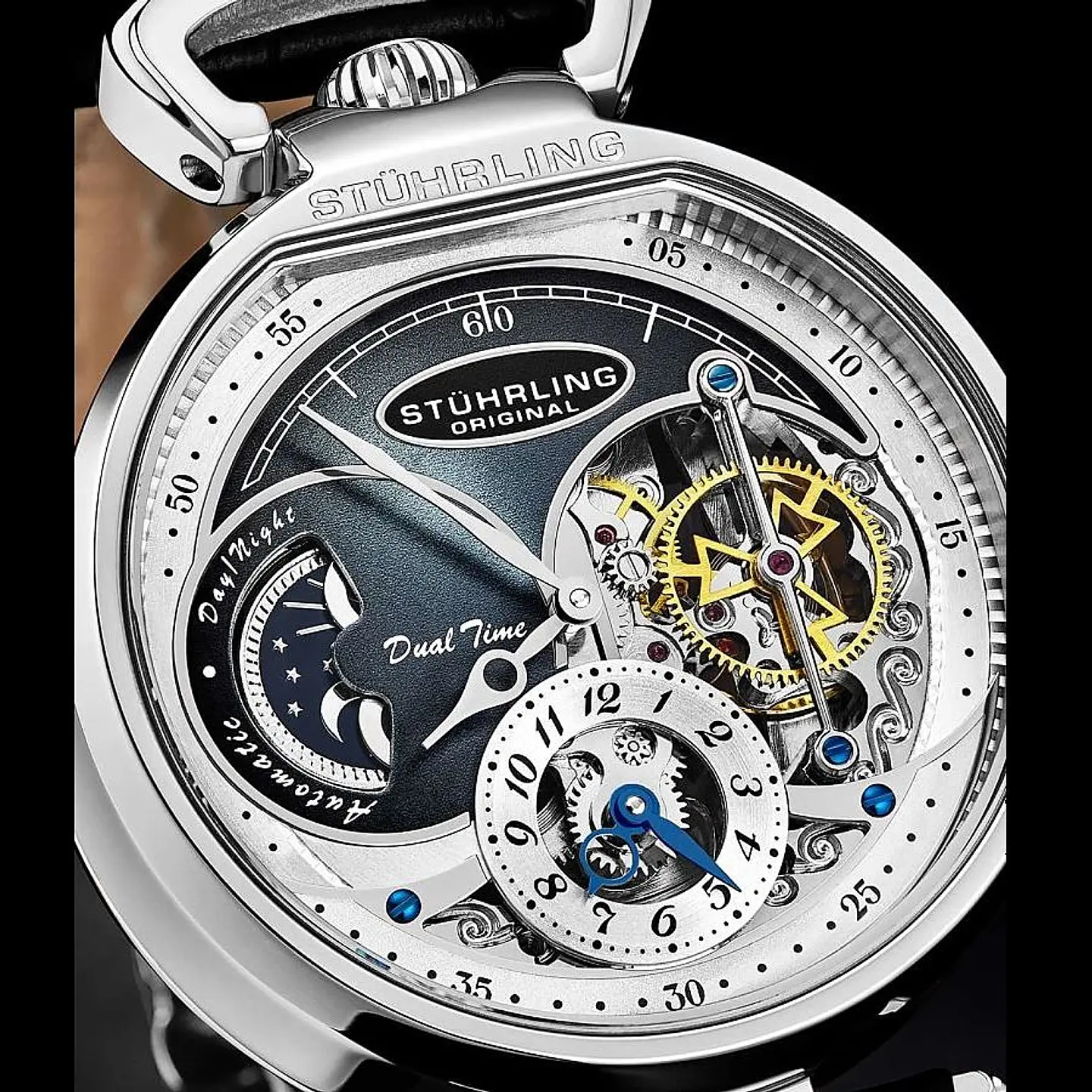 Reloj Stuhrling Original Módena Dual Time Automático 988 2