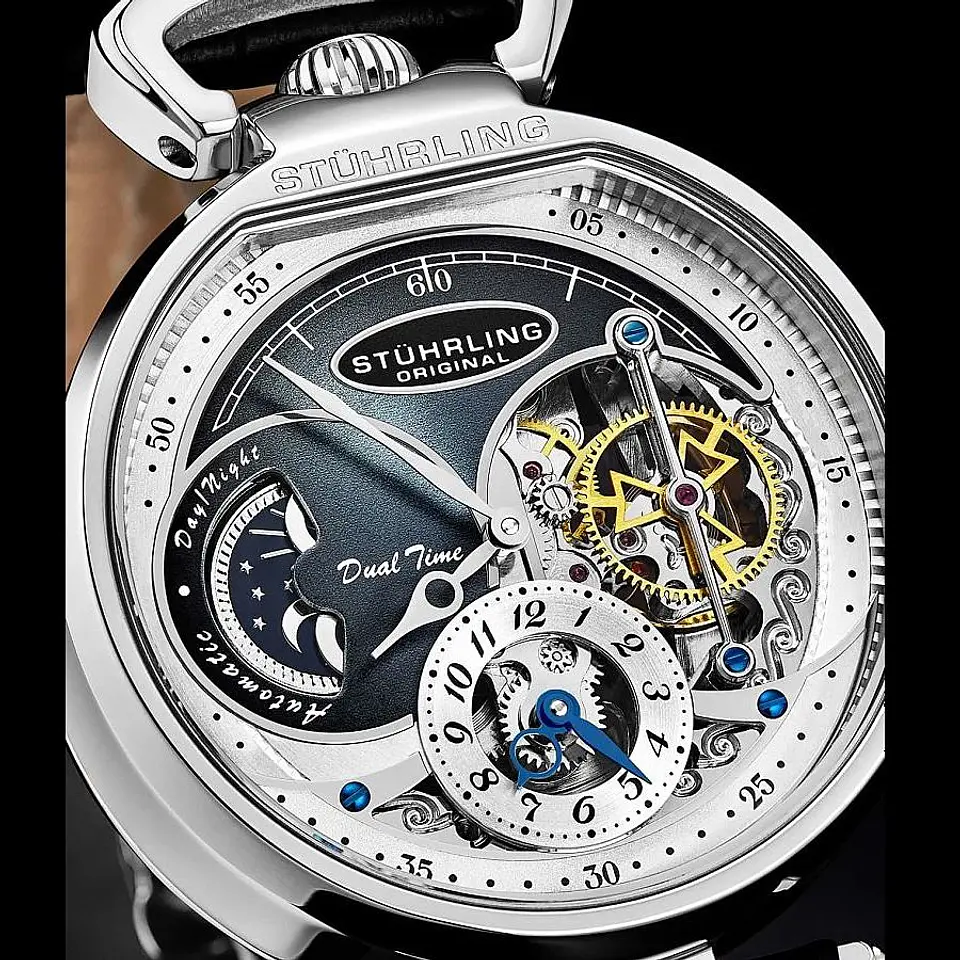 Reloj Stuhrling Original Módena Dual Time Automático 988 2