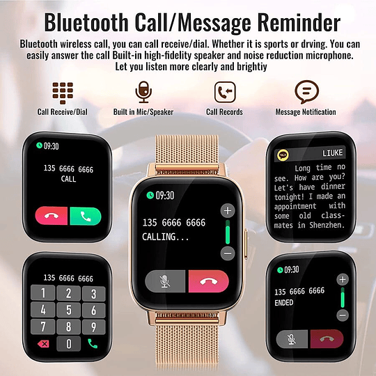 Reloj Smartwatch Nemheng contestar llamadas 