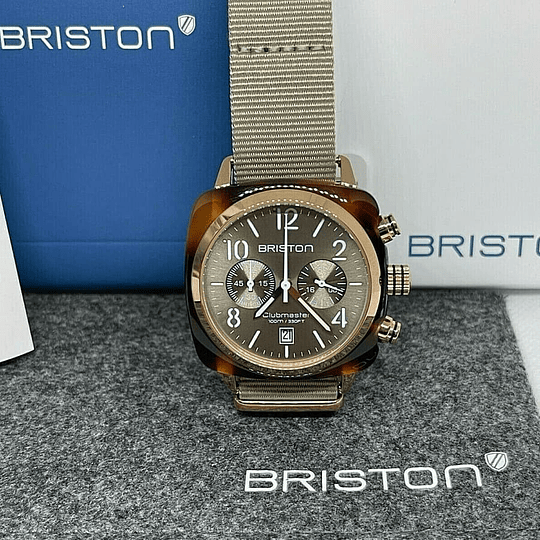 Reloj Briston Clubmaster Cronógrafo Caqui