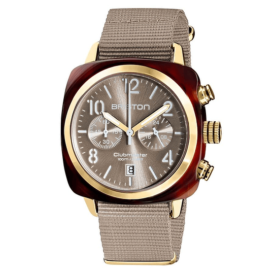 Reloj Briston Clubmaster Cronógrafo Caqui