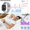 Reloj Inteligente Canmixs con monitor de frecuencia cardíaca, plateado