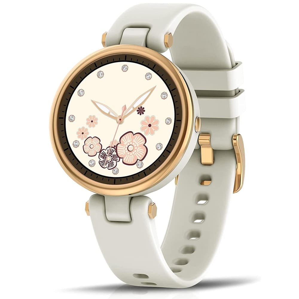 Reloj Inteligente para Mujer Reloj Inteligente Redondo Impermeable Reloj  Inteligente con Seguimiento de Actividad Función de Recordatorio  Inteligente