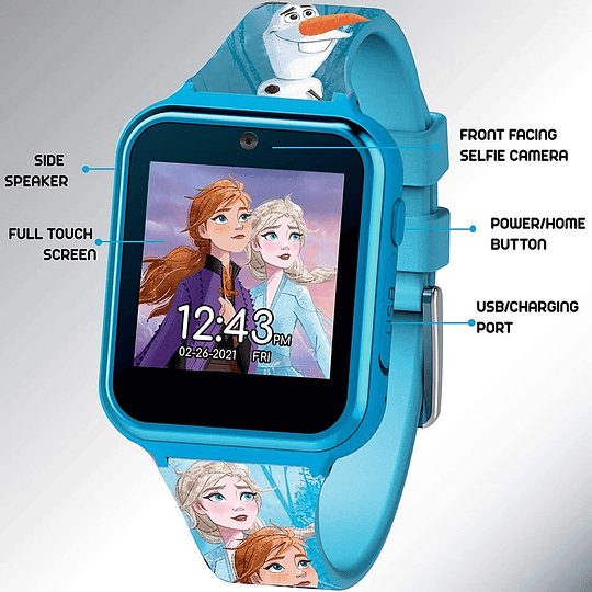 Reloj inteligente Accutime Kids Disney Frozen con cámara par