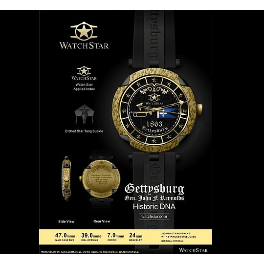 Reloj Hombre Watchstar Gettysburg Edición Ltda 