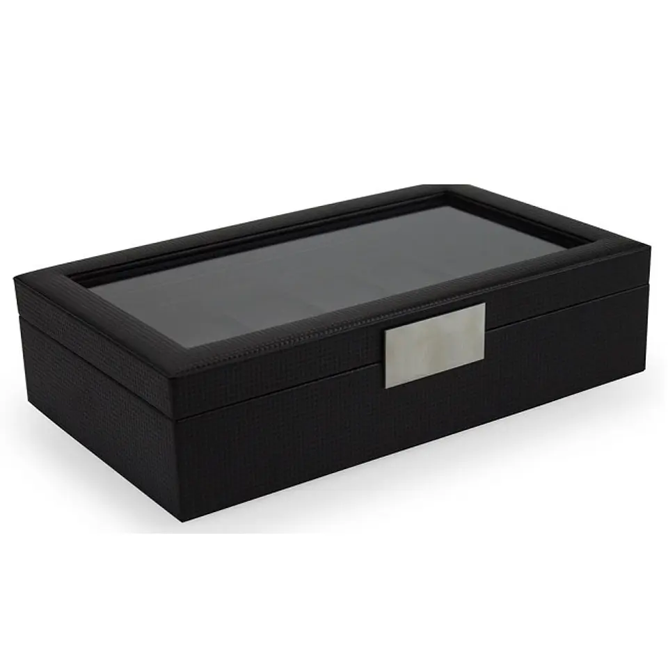 Estuche Caja de Lujo para 12 relojes Glenor Original carbón fiber 3