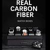 Organizador exhibidor carbon fiber para 10 Relojes