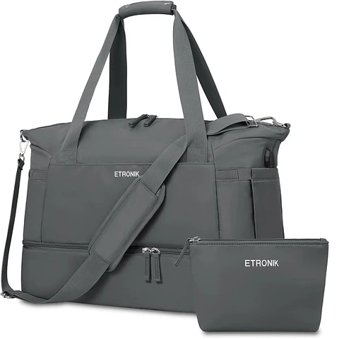 Bolso de viaje multifuncional con compartimento para zapatos.