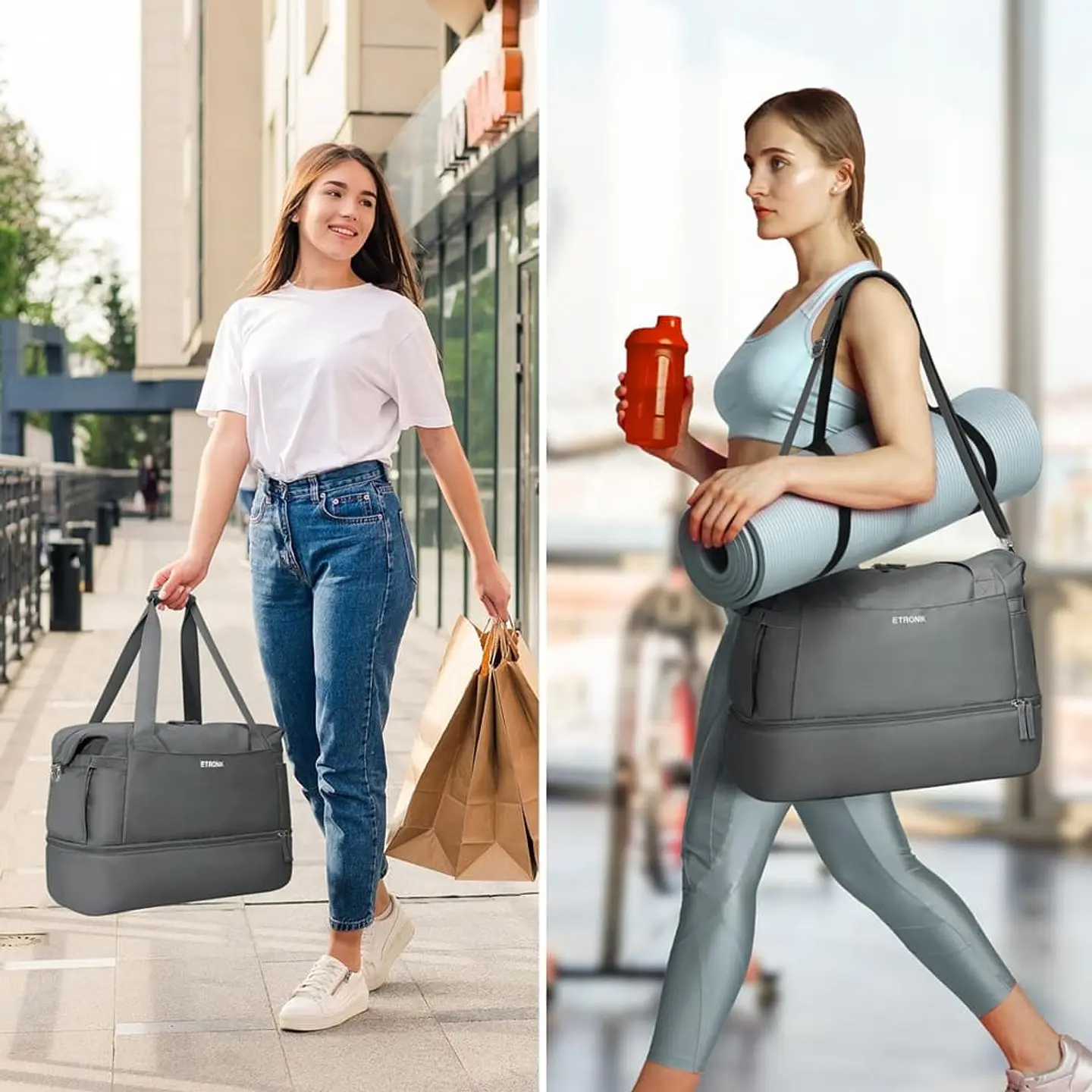 Bolso de viaje multifuncional con compartimento para zapatos. 2