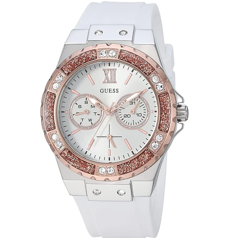 Reloj Guess blanco oro rosa Mujer