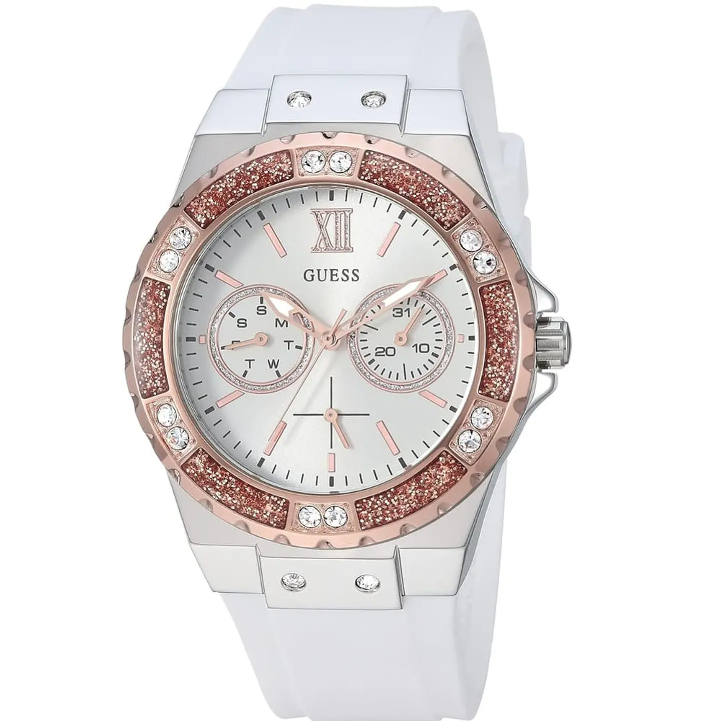 Reloj Guess blanco oro rosa Mujer 1