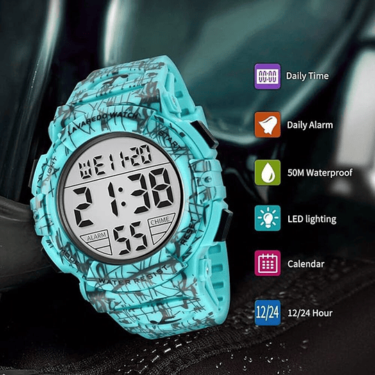 Reloj digital deportivo Hombre