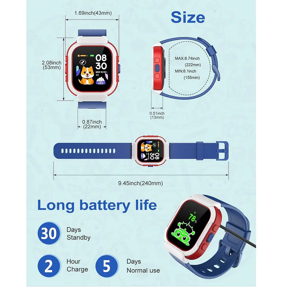 Reloj inteligente para niños y niñas 5