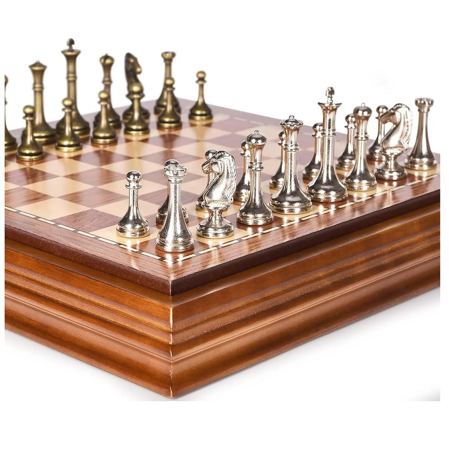 Juego de ajedrez de Lujo 12.5 pulgadas con piezas de metal 2