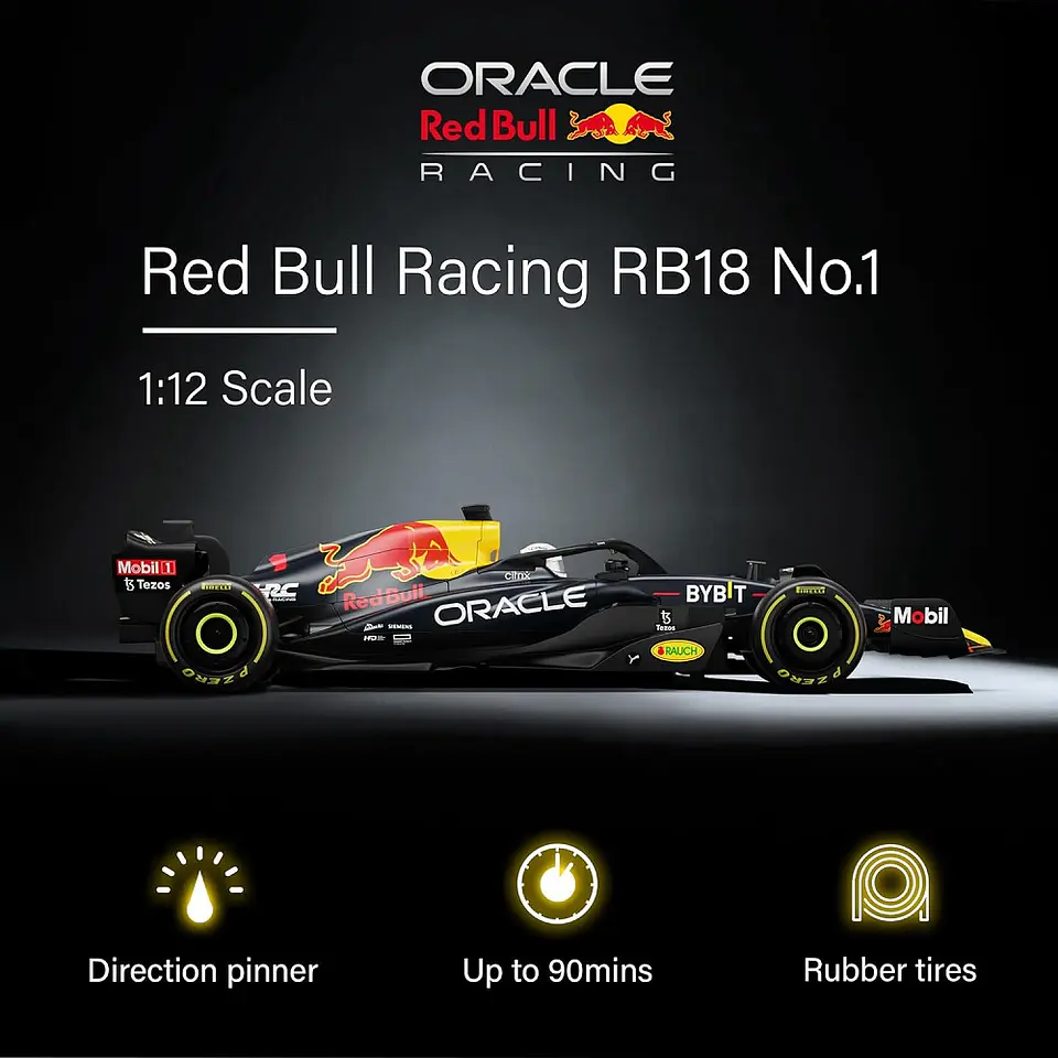 Auto con licencia 1:12 F1 RedBull Rb18 de control remoto 2