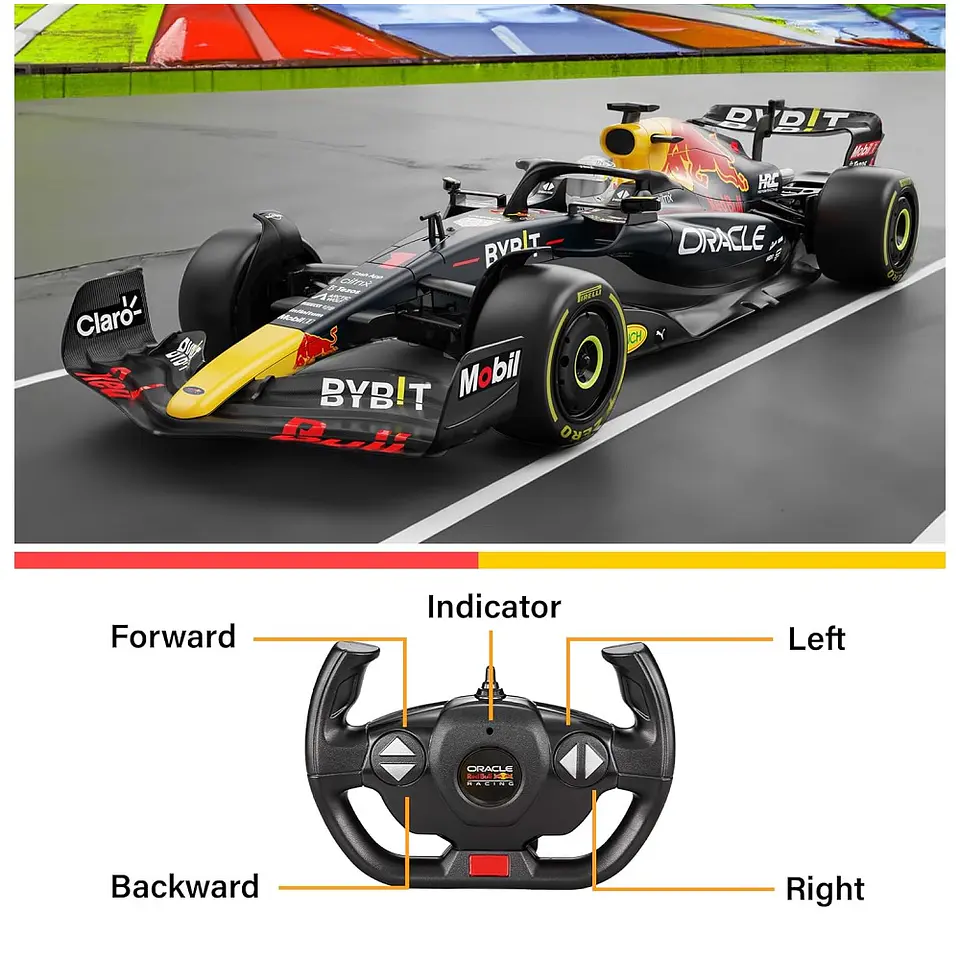 Auto con licencia 1:12 F1 RedBull Rb18 de control remoto 4