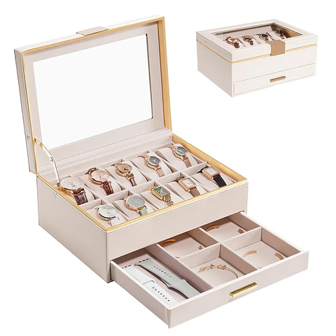 Estuche Organizador de lujo Mujer Relojes y complementos.