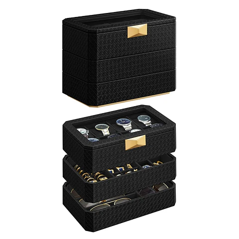 Estuche-organizador-de-lujo-3-niveles-para-relojes-joyas-gafas