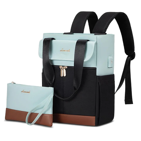 Mochila convertible para mujer, Verde menta