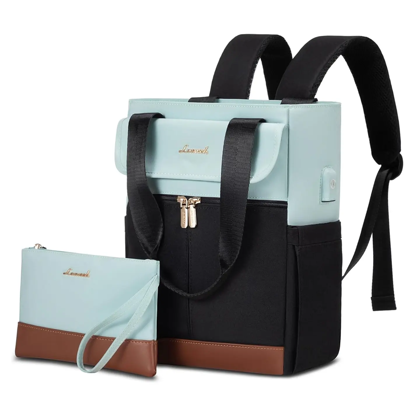 Mochila convertible para mujer, Verde menta 1